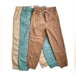 H&M Boy's Twill Joggers 3-Pack 100% Cotton Pull-On MSRP $39.99 Size 10Y
